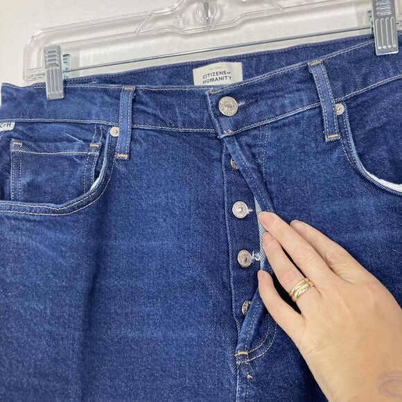 Citizens of Humanity Shorts Womens 29 Denim Jolene Button Fly Organic Cotton - Picture 4 of 16